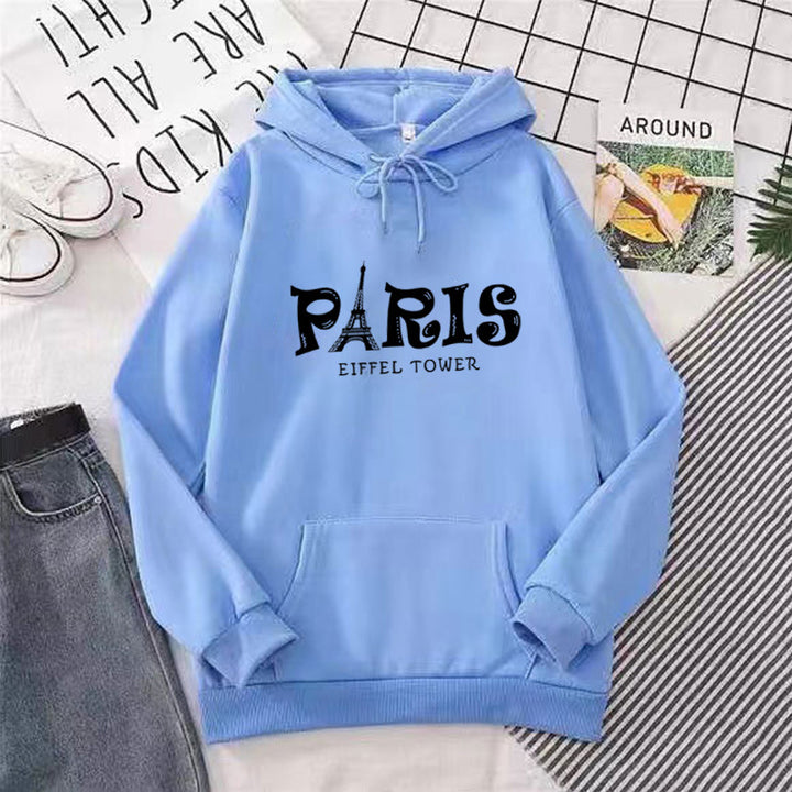 Damer hettegensere med kreativt Paris-motiv Skjora