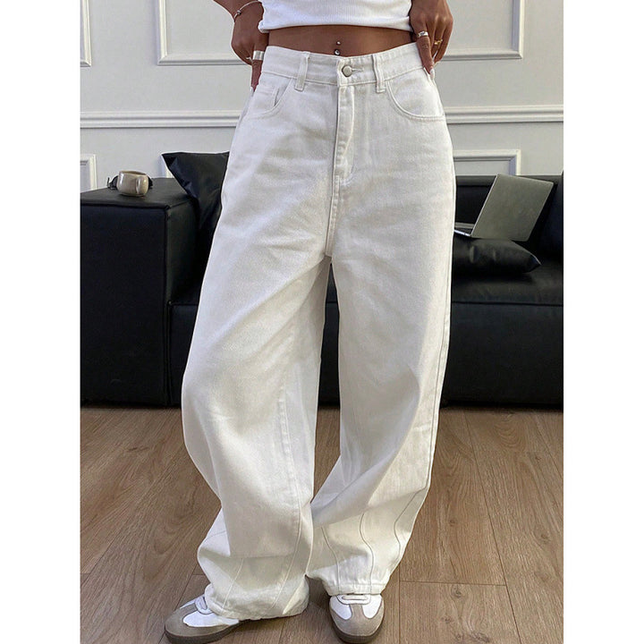 Dame Bred Høytlivsjeans i moderne design Skjora