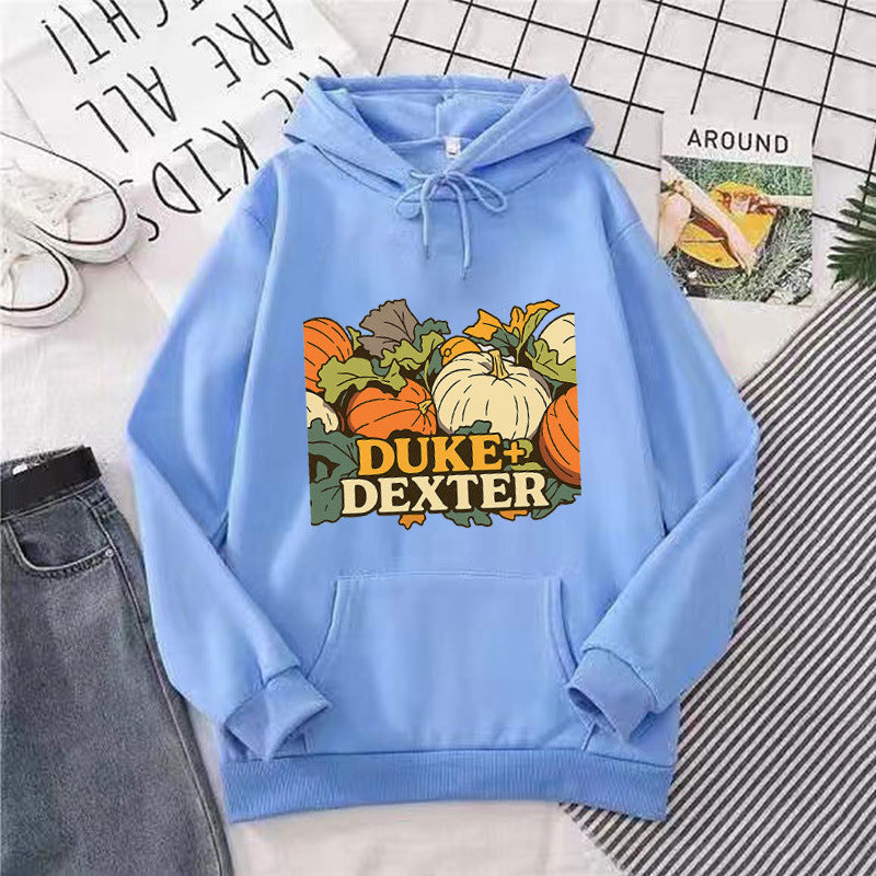 Women's Hoodie with Light Pumpkin Motif Skjora