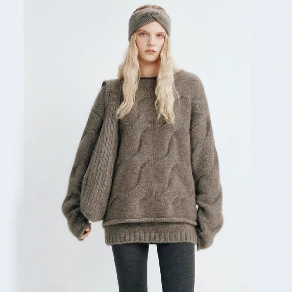 Damer Koselig Oversized-genser laget av mohair Skjora