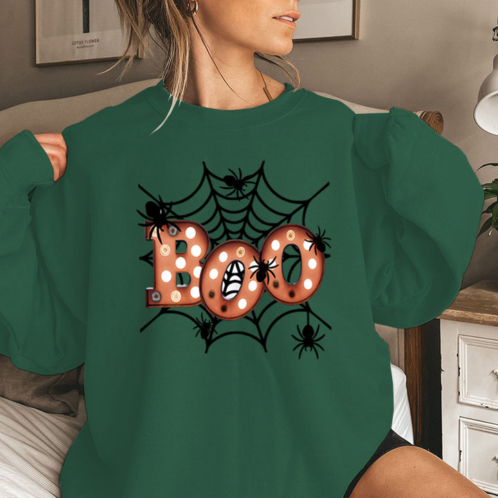 Damegenser med kreativ Halloween edderkoppnett-design Skjora