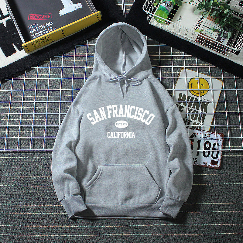 Damer hettegensere med moderne San Francisco trykk Skjora