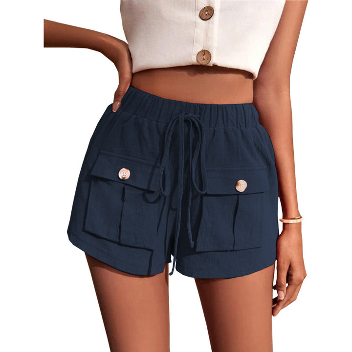 Dame casual shorts med praktiske lommer og komfortabel snøring Skjora