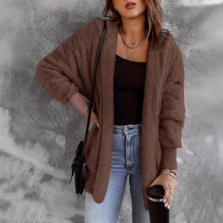Dames oversized cardigan med mykt materiale og avslappet passform Skjora