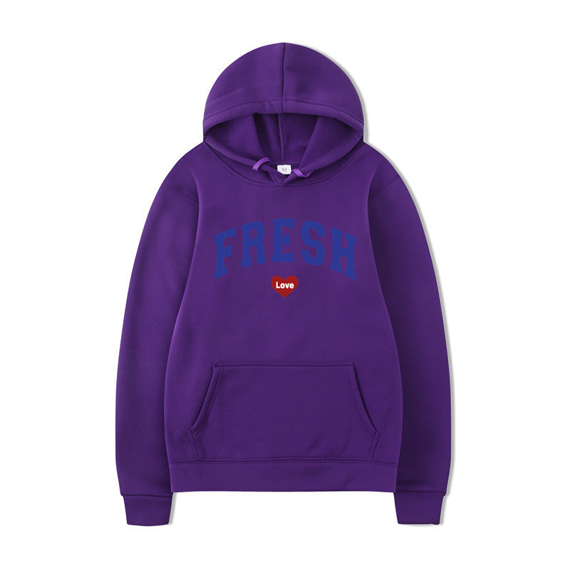 Women's hoodie with playful lettering and soft inner fleece Skjora