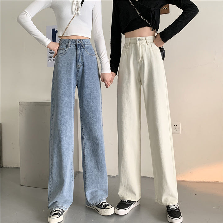 Kvinnenes brede jeans med høy midje Skjora