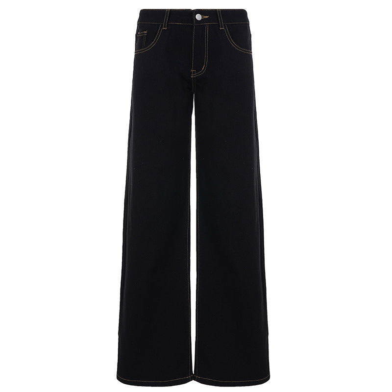 Dame bellbottom-jeans med høy midje og elegante sømmer Skjora
