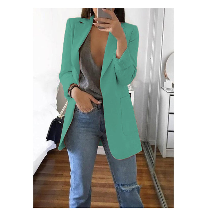 Dame elegant blazer med innsvingt snitt og praktiske lommer Skjora