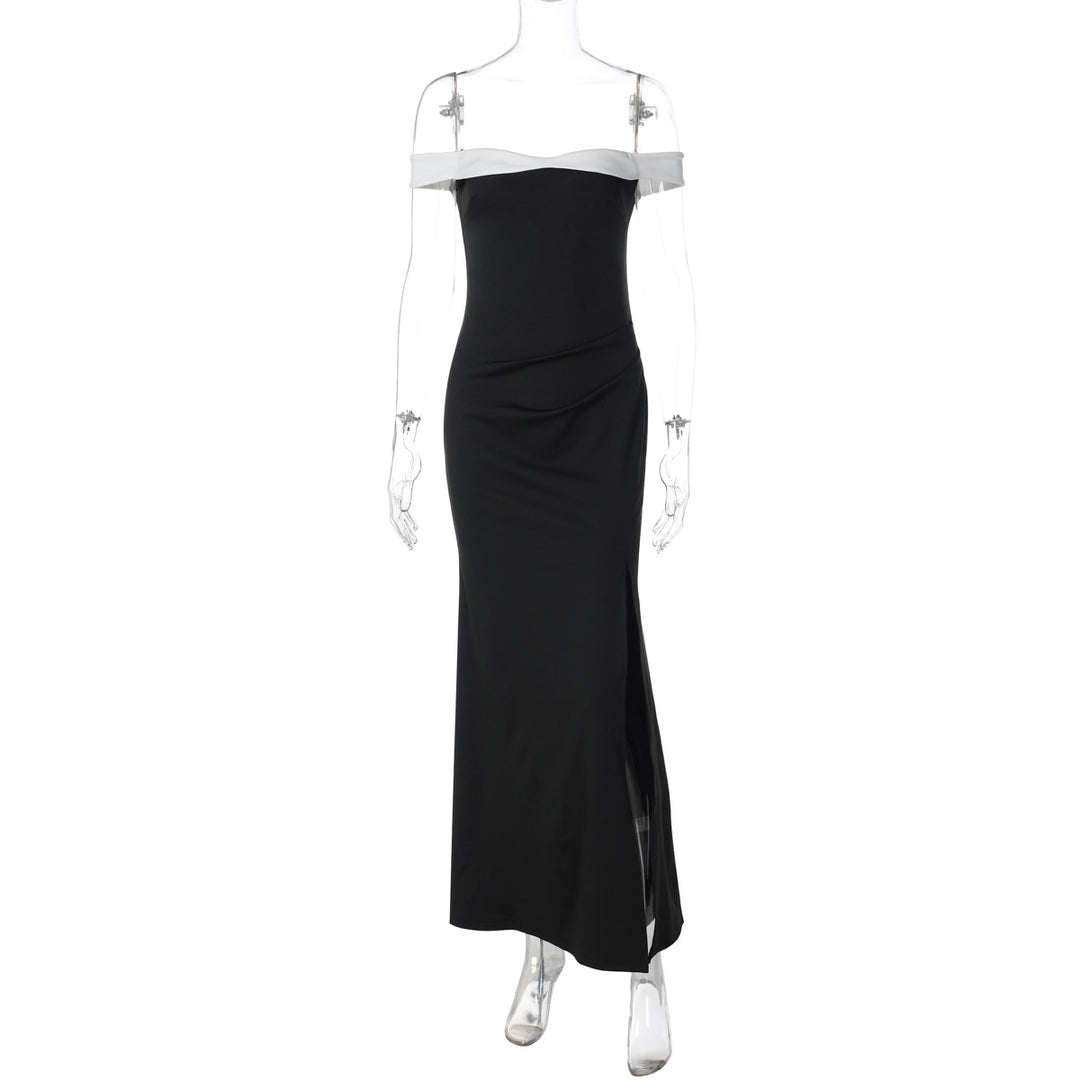 Dame Elegant Maxikjole med off-shoulder design og sidelukking Skjora