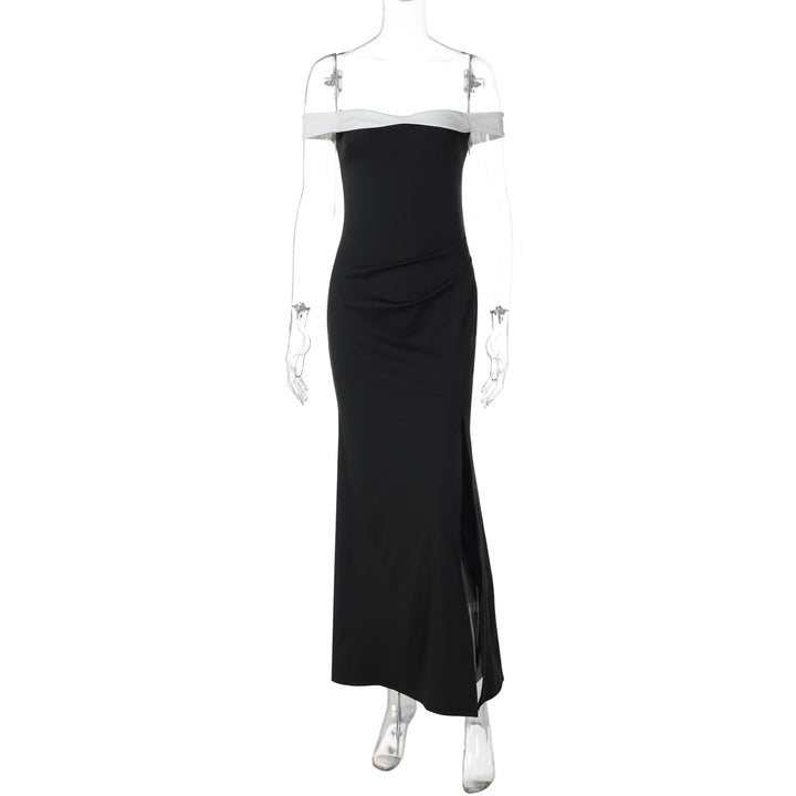 Dame Elegant Maxikjole med off-shoulder design og sidelukking Skjora