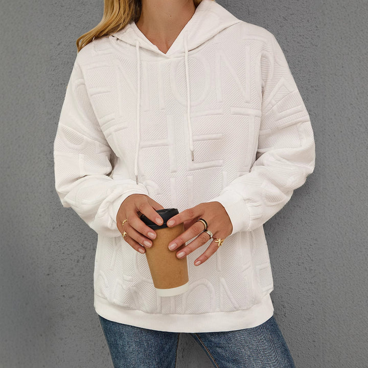 Dames oversized hettegenser med teksturdesign Skjora
