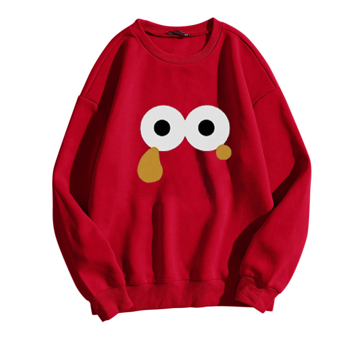 Damegen Sweatshirt med unikt tegneseriemotiv Skjora