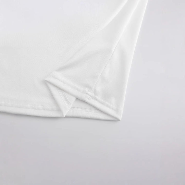 Dame Crop-T-skjorte med moderne bydesign Skjora