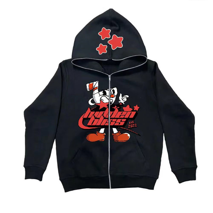 Women's hoodie with exciting graphic design Skjora