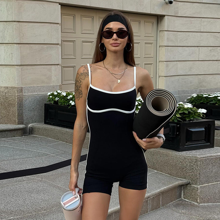 Dame Sporty Jumpsuit med Racerback og komprimerende egenskaper Skjora