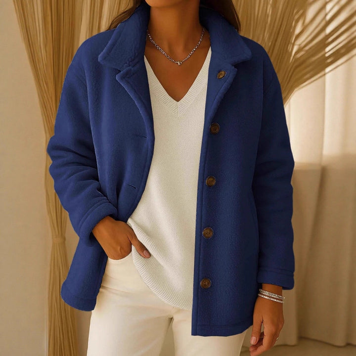 Women Fleece Jacket with Button Details Skjora