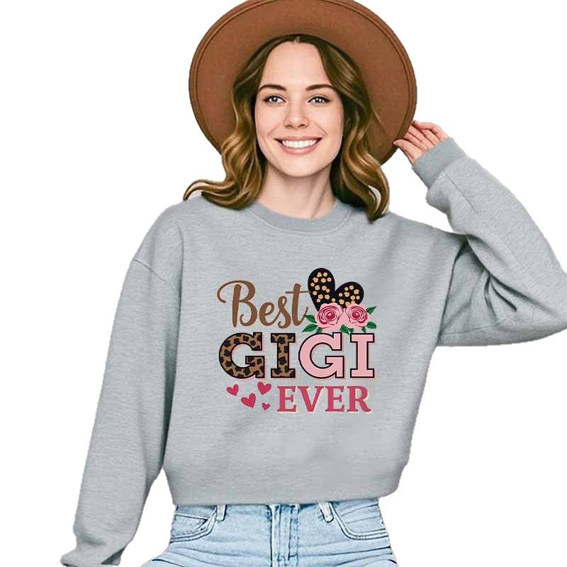Dame sweatshirt med kreativ Gigi motiv Skjora