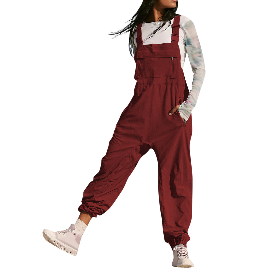 Dame Løs Jumpsuit med praktiske lommer og elastisk kant Skjora