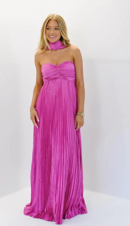 Dame elegante Maxi-skjørt med folder Skjora