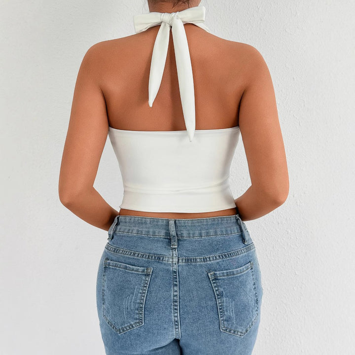 Women's Halterneck Top with Zipper Skirt