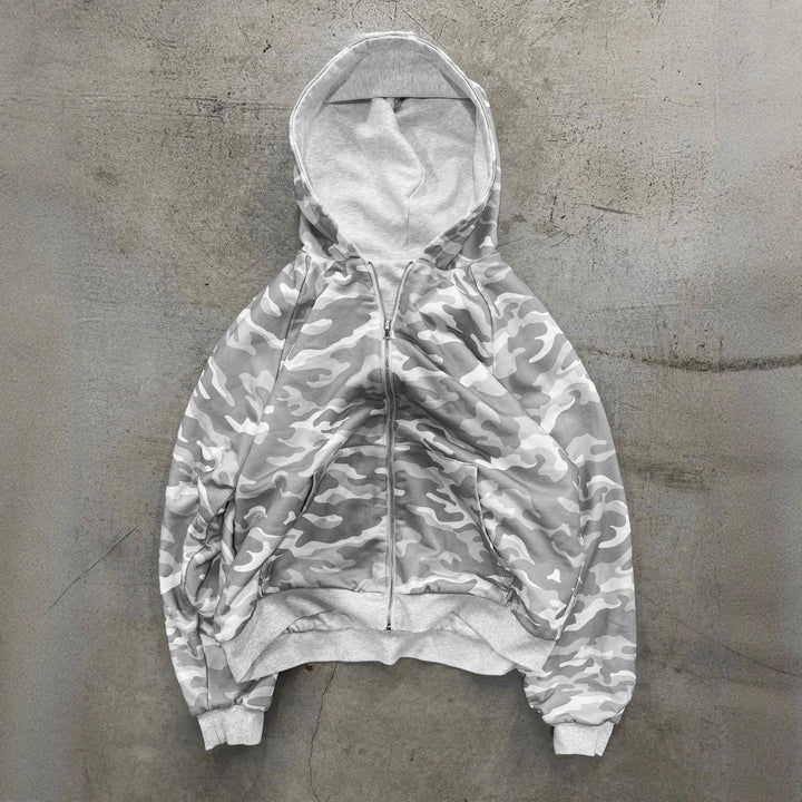 Dame hettejakke i moderne camouflasjedesign Skjora