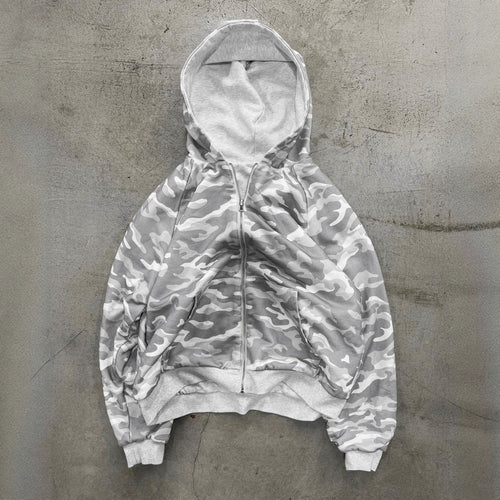 Dame hettejakke i moderne camouflasjedesign Skjora