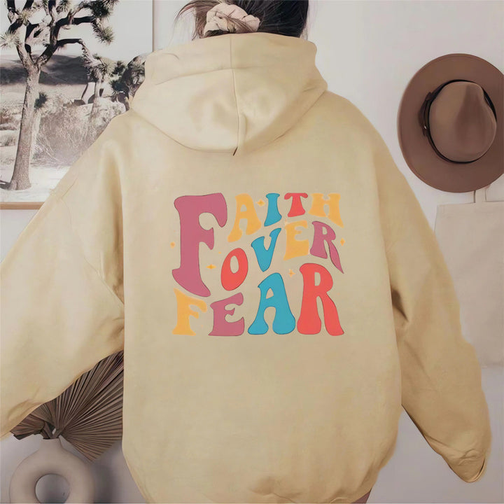 Dame hoodie med kreativ tekst og myk indre fleece Skjora