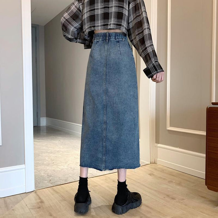 Kvinne Denim Skjørt Skjora