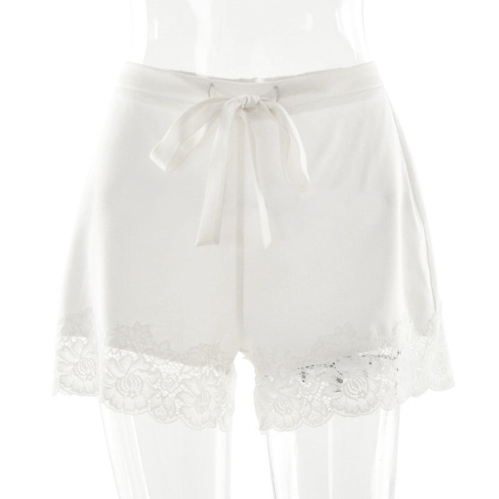 Dame luksus nattshorts med elegant spissdetalj Skjora