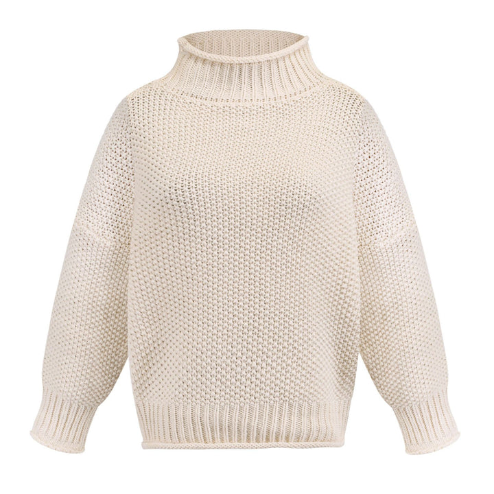 Dame chunky strikket turtleneck genser med en avslappet passform Skjora