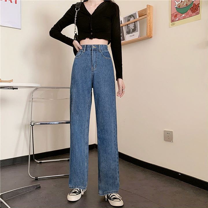 Kvinnenes brede jeans med høy midje Skjora