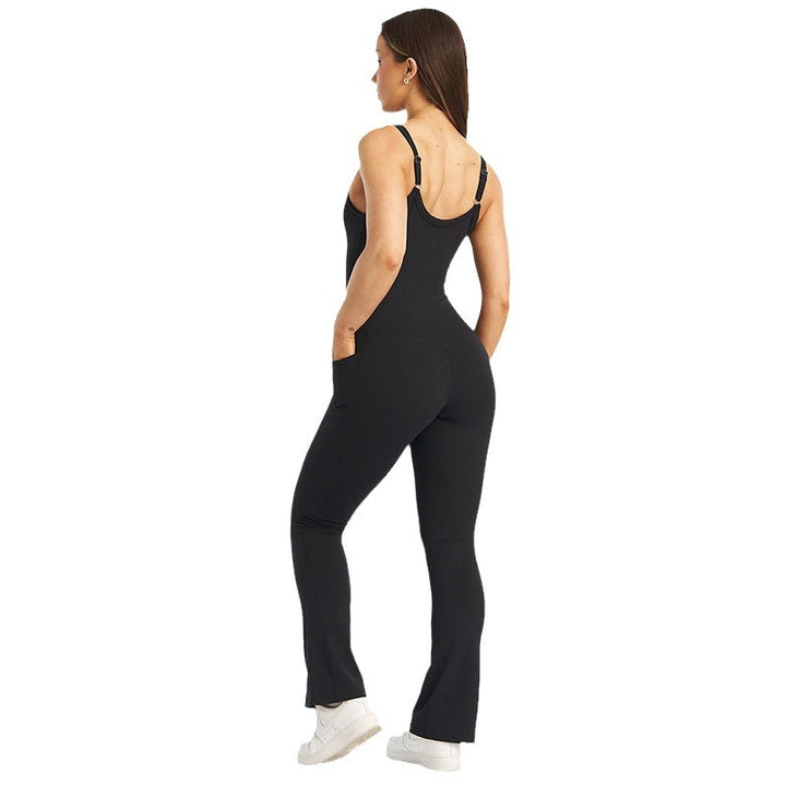 Dame Elegant jumpsuit med stropløs overdelen og praktiske lommer Skjora