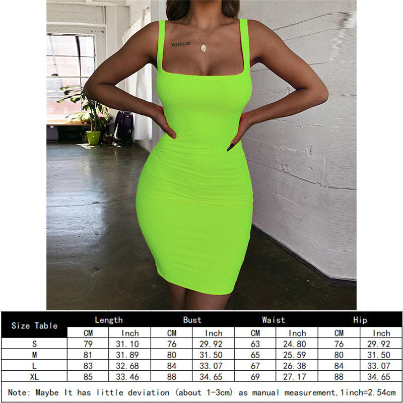 Dame Bodycon Minikjole med brede stropper og innsnevret silhuett Skjora