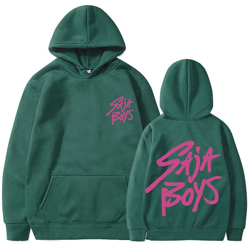 Women's hoodie with distinctive lettering and kangaroo pocket Skjora