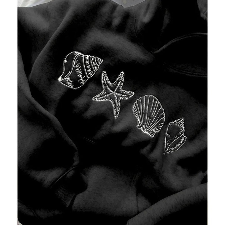 Women's hoodie with maritime motif and soft fabric Skjora