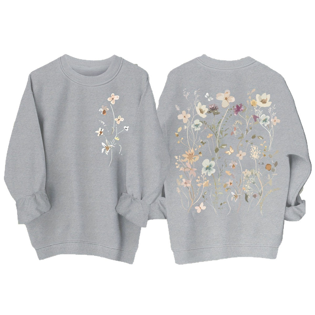 Kvinnegenser med blomsterdesign og myk innerfôr Skjora