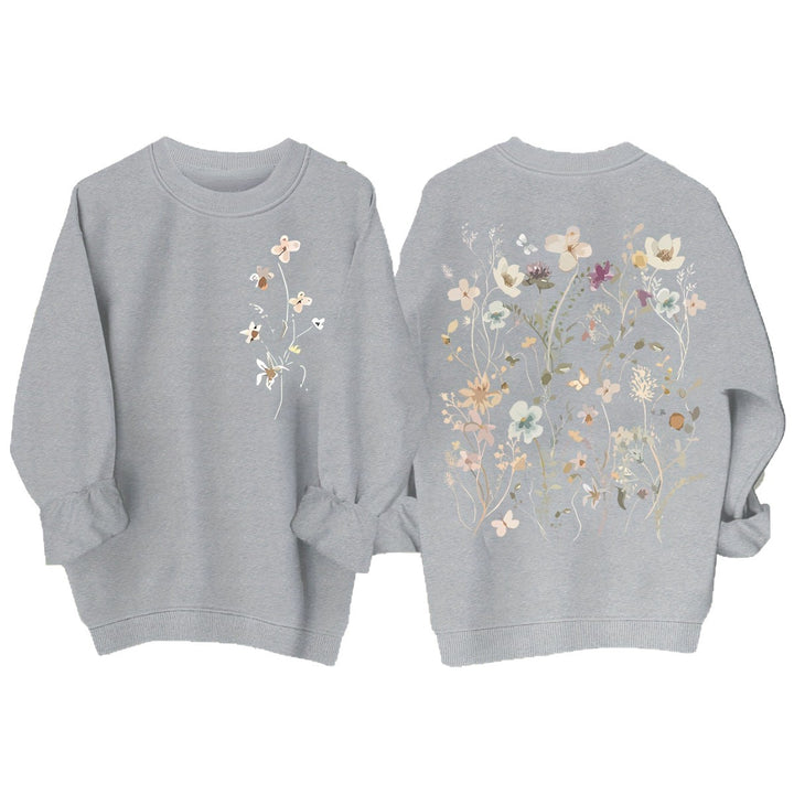 Kvinnegenser med blomsterdesign og myk innerfôr Skjora