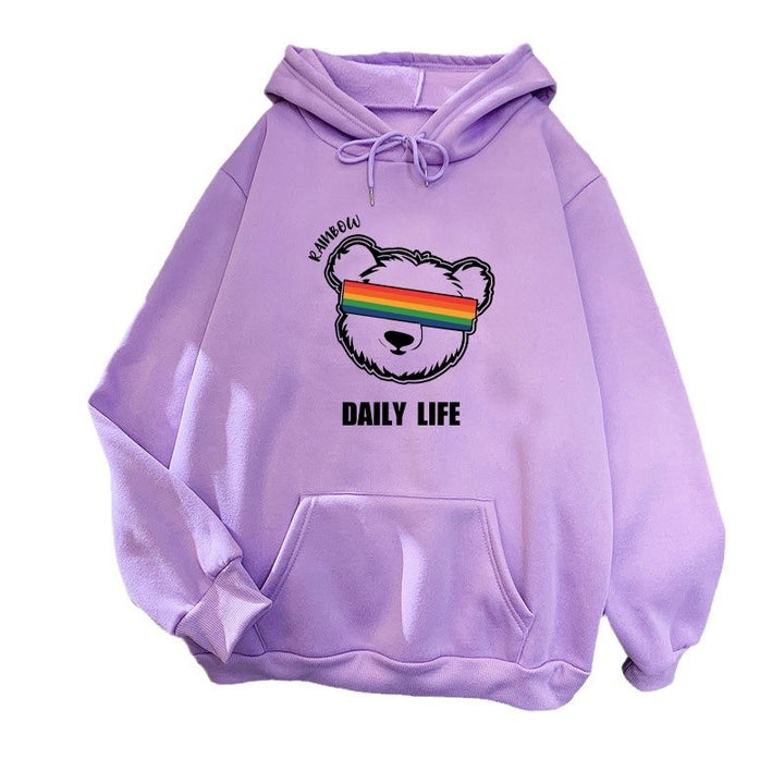 Damen Kapuzenpullover mit stylischem Bärenmotiv Skjora