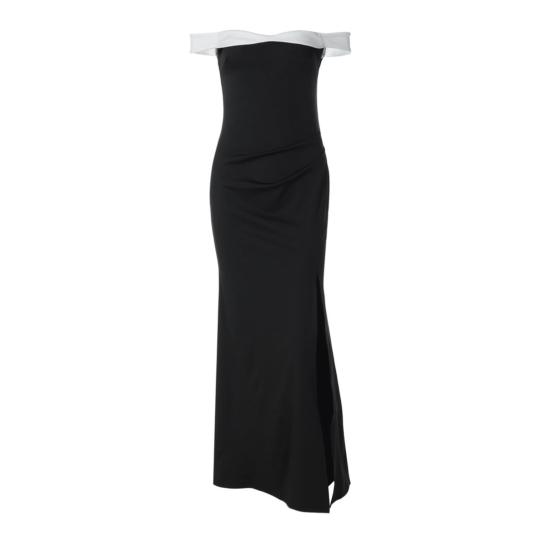 Dame Elegant Maxikjole med off-shoulder design og sidelukking Skjora