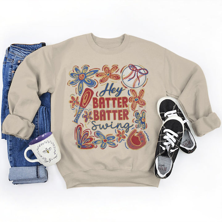 Damer sweatshirt med kreativ baseballmotiv og avslappet snitt Skjora