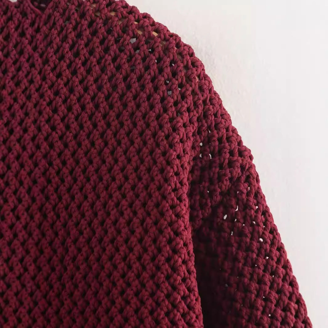 Dame cardigan med teksturert stoff og metallknapper Skjora