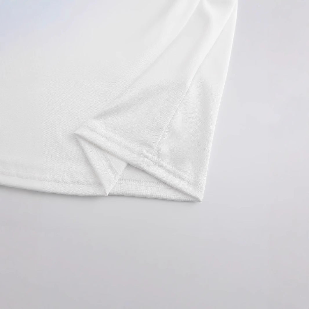 Dame Crop-Shirt med kreativt cowboy-statement Skjora