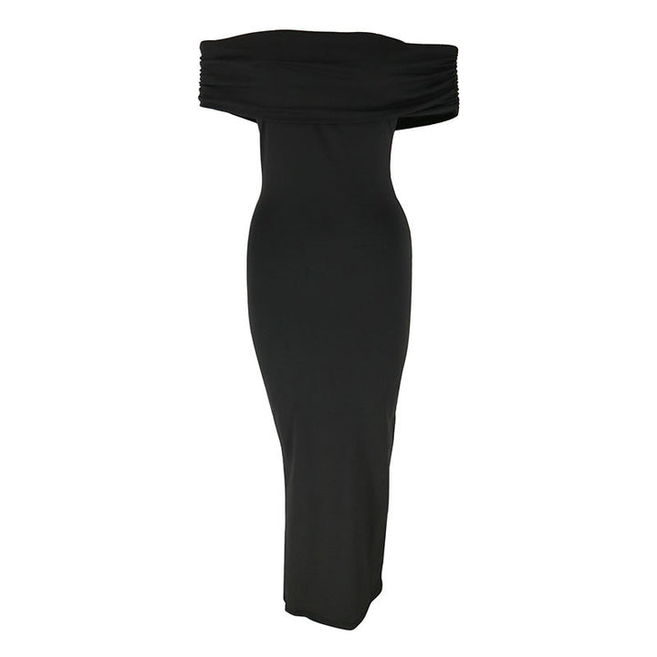Dame Off-Shoulder Maxikjole med raffinerte volanger detaljer Skjora