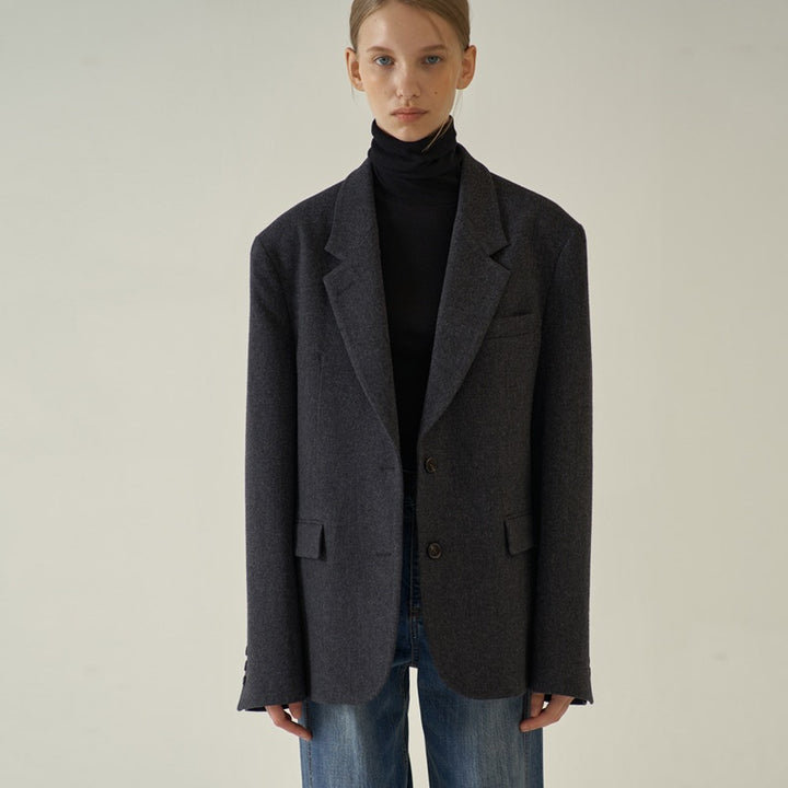 Damer elegant kasse blazer laget av høy kvalitet stoff Skjora