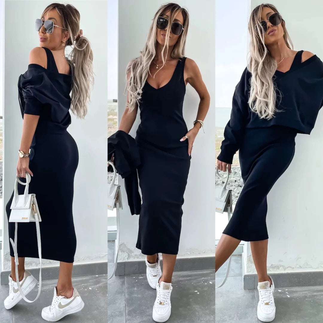 Kvinnes elegant og uformell klessett med cropped topp Skjora