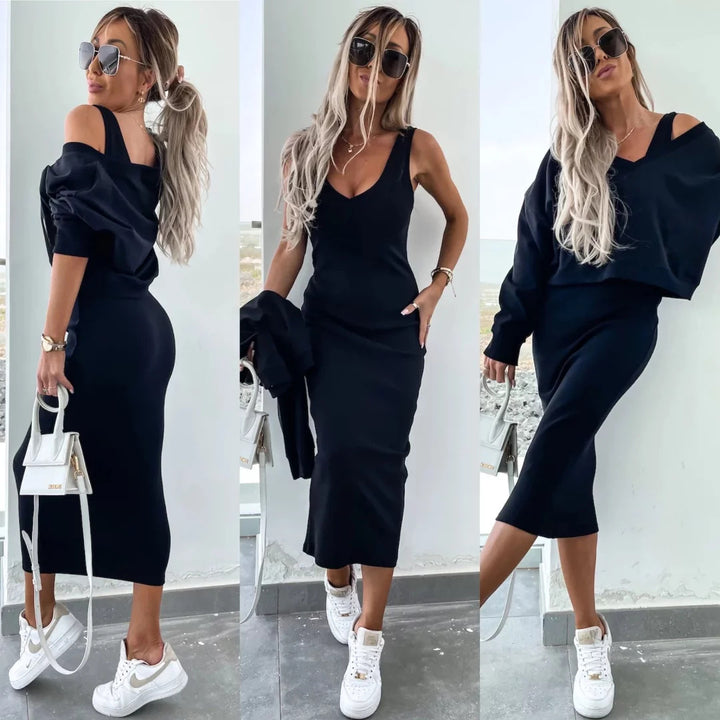 Kvinnes elegant og uformell klessett med cropped topp Skjora