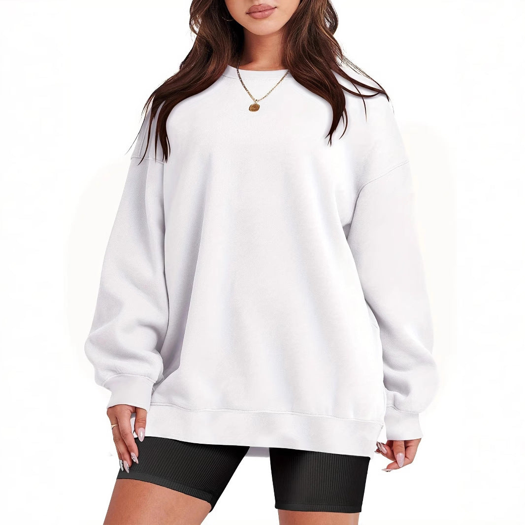 Kvinne sweatshirt med høy kvalitet bomullsblanding og avslappet design Skjora