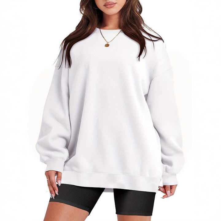 Kvinne sweatshirt med høy kvalitet bomullsblanding og avslappet design Skjora