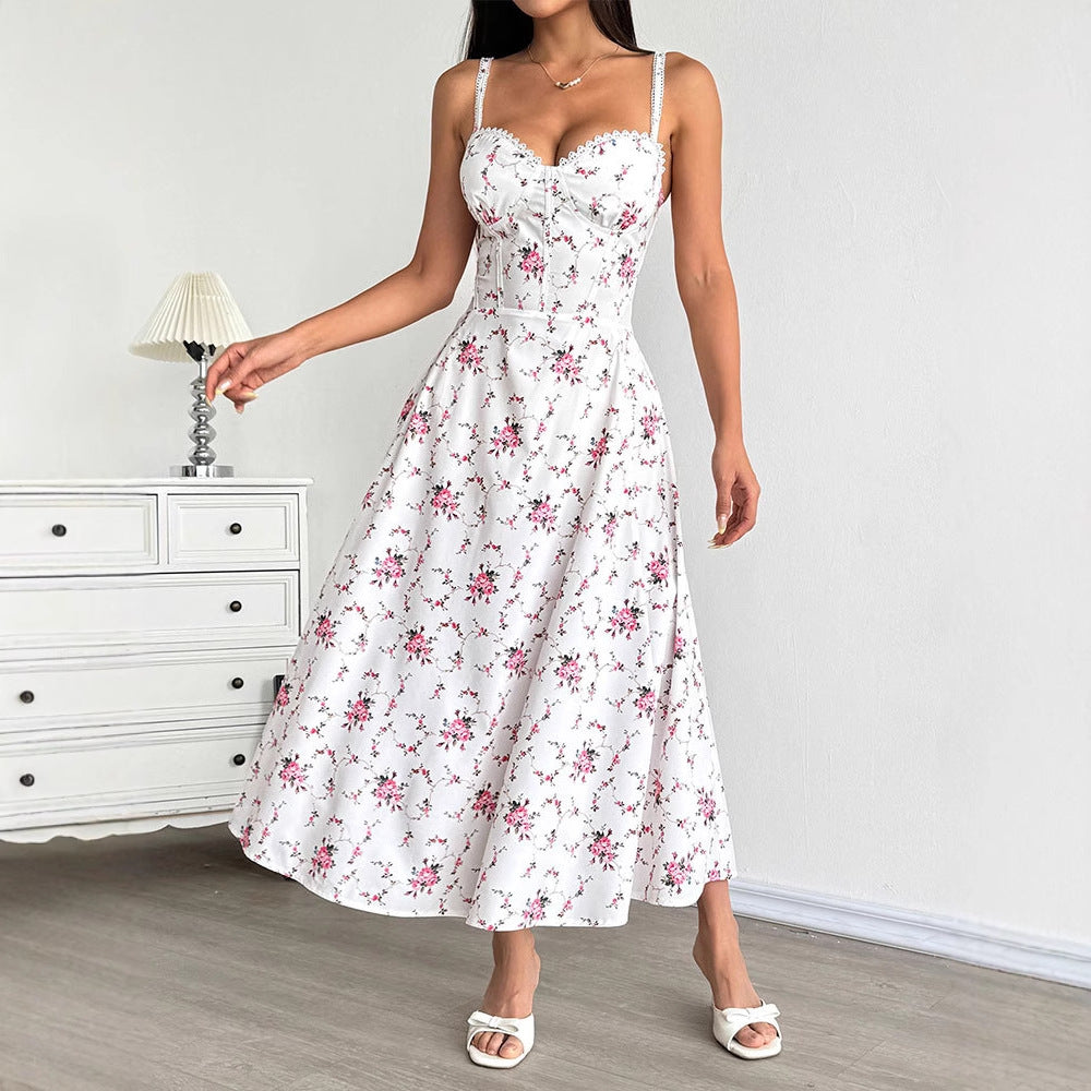 Dame sommerkjole med blomsterdesign Skjora