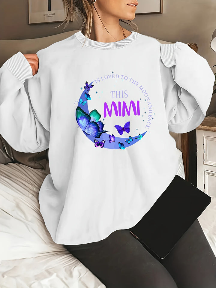 Kvinnens grafiske sweatshirt Skjora